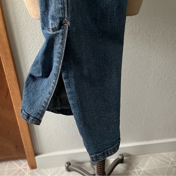 ANDERSON BELL sz L 27 Denim Jeans Uneven Split Hem Crop - Picture 7 of 9